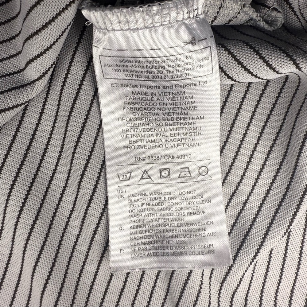 Adidas Loch Lloyd Golf Polo Gray Striped Country Club Men’s Large Kansas City - Picture 7 of 10